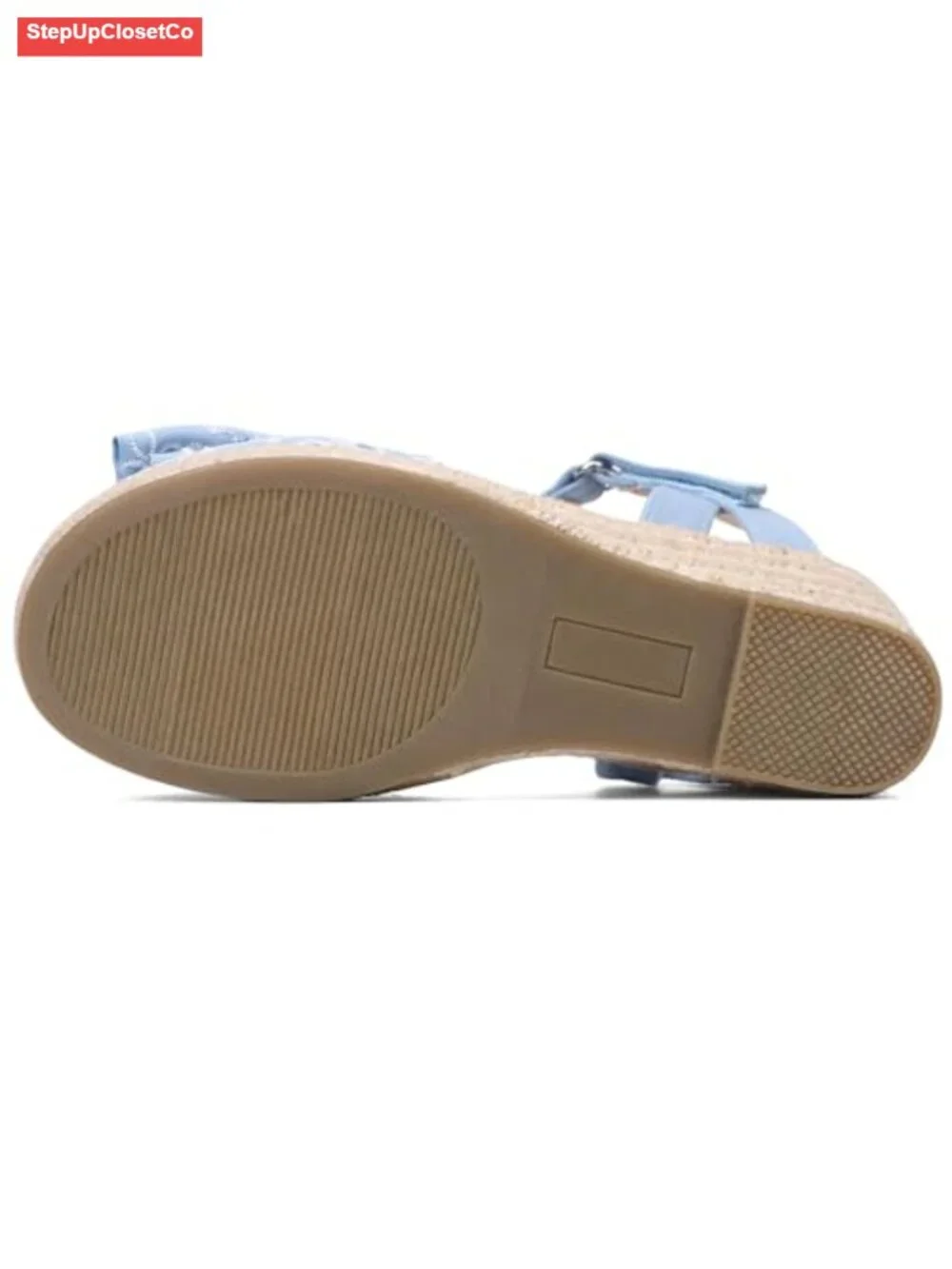 Girls Wedge Sandals with Bow Accent - Closed Toe Espadrille Dress Shoes